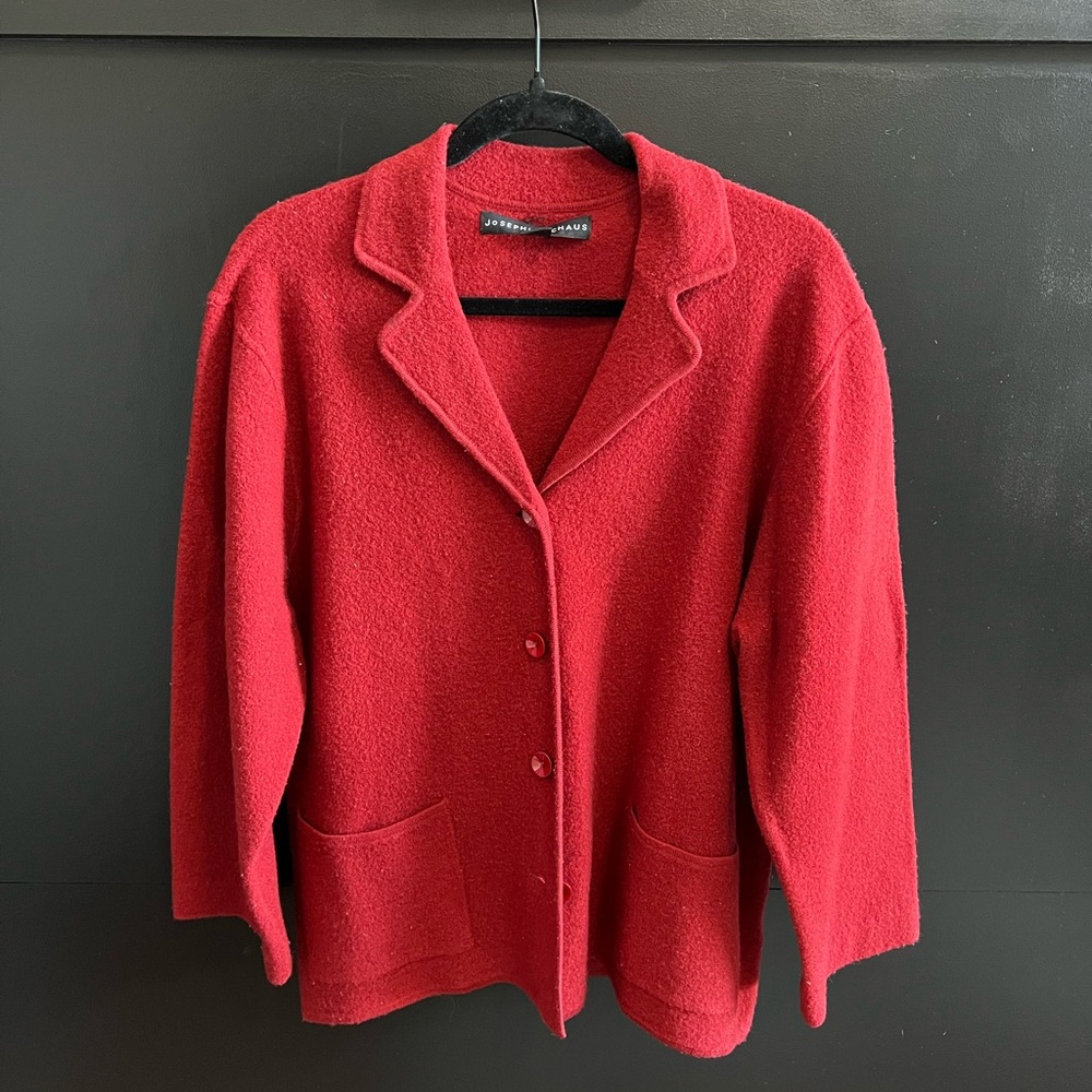 Josephine Chaus Red Wool Sweater